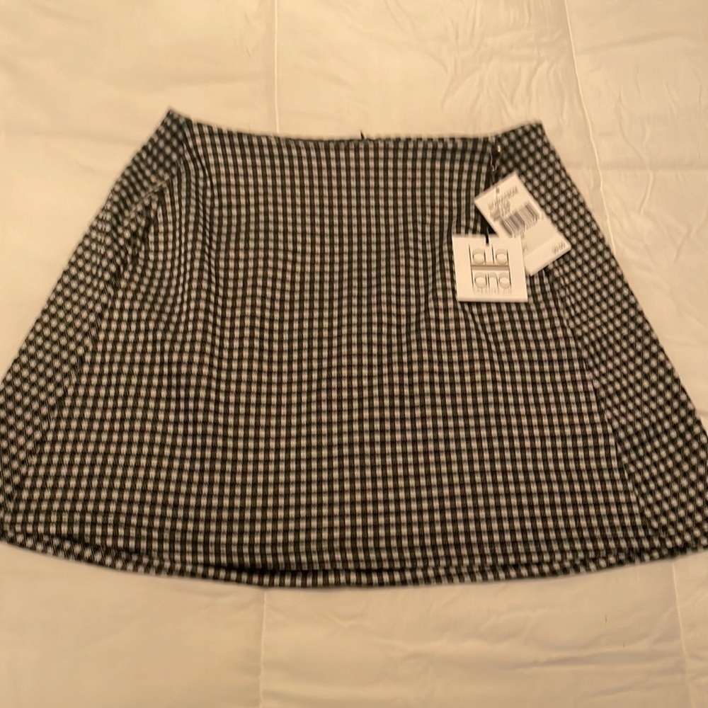 Black and White Checkers Mini Skirt - Picture 1 of 3
